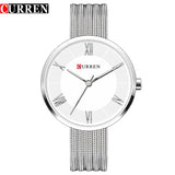 CURREN 9020 Small Dial Quartz Watch for Ladies, Waterproof Elegant Mesh Strap Fashion Wristwatch
