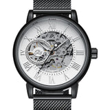 Mechanical Hand Wind Watch for Men Top Brand Luxury Fashion Skeleton Mesh Strap Wristwatch Male Clock Montre Homme Drop Shipping