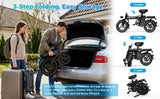New 500W Adult Electric Bicycle,Folding Electric Bike,25MPH 48V15Ah,14 Inch Sports E Bike,Certified Ul2849,Free Local Shipping