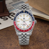 Watchdives WD6542 Mechanical Watch NH34 Automatic Movement Bubble Domed Sapphire Crystal Luxury Watch 100m Waterproof Mens Watch