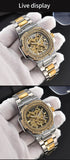 LONGLUX automatic man watch luxury stainless steel wholesale mechanical wristwatches skeleton waterproof diamond watch man watch
