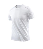 CHRLCK Men's Running Quick Drying T-shirts Breathable Hiking Fishing Tees Soft Elasticity Outdoor Sports Short Shirt Summer