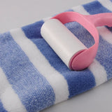 Soft Striped Bath Towel Set - Quick-Drying Absorbent Microfiber Face & Hand Towels for Bathroom, Home Spa - 70x140cm & 35x75cm