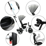 Ubravoo Baby Stroller Tricycle Ride Bike , 5-in-1, Adjustable Canopy, Sitting & Lying,Celerity Disassembly & Assembly,1-5 Years
