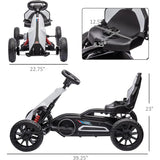 Aosom 12V Electric Go Kart for Outdoor Ride-On Toy with Forward Backward Drive Adjustable Speed Gift