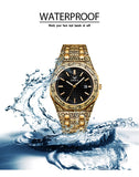 *New style* Sculpture Quartz watch Men golden stainless steel Engrave Wristwatch relogio masculino montre homme for dropshipping
