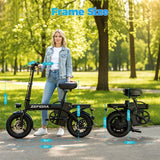 New 500W Adult Electric Bicycle,Folding Electric Bike,25MPH 48V15Ah,14 Inch Sports E Bike,Certified Ul2849,Free Local Shipping