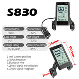500W Three Mode Brushless Controller 22A 36V/48V/52V/60V Sine Wave Controller with S966/S830 Display for E-bike Conversion Kit