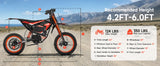 QRONGE X1 Spark Electric Dirt Bike 4500W Peak&Up to 60 Miles 50MPH 60V 28.8Ah Battery E-Bike 14/12" Fat Tire Electric Motorcycle