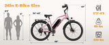 VARUN CITY CRUISER 500W Motor Electric Bicycle，Adult E-Bike,48V7.8AH Battery Man's Electric Bike，26 lnch Tire Mountain E-Bike