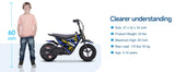 KOOZ HP120E 24V 250W Electric Motorcycle for Kids, Electric Dirt Bike Up to 10 MPH & 7.5 Miles Long-Range.