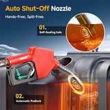 TaskStar 12V 13GPM Electric Diesel Transfer Pump with Hoses for Diesel Kerosene Transformer Oil Self-Priming Pump for Home Farm