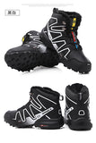 Men's snow boots, warm and non slip outdoor hiking boots, lightweight walking shoes in winter