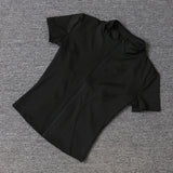 Women sport wear Slim Fit Polyester Quick-drying Full Zip Outdoor Fitness Running Tights Short Sleeves Women's Yoga Wear