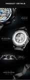 New Automatic Watch for Men Casual chronograph Leather Strap quartz watches Man Mechanical Wristwatch montre reloj часы му
