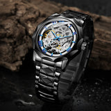 New Automatic Watch for Men Casual chronograph Leather Strap quartz watches Man Mechanical Wristwatch montre reloj часы му