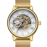 Mechanical Hand Wind Watch for Men Top Brand Luxury Fashion Skeleton Mesh Strap Wristwatch Male Clock Montre Homme Drop Shipping