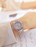 Women Wrist Watches For Ladies Dress Gold Watch Crystal Diamond Women Watches Stainless Steel Silver Clock Montre Femme