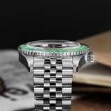 Watchdives WD6542 Mechanical Watch NH34 Automatic Movement Bubble Domed Sapphire Crystal Luxury Watch 100m Waterproof Mens Watch