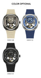 Singularity Series DG8127 Men Automatic Mechanical Watch Fashion Sport Wristwatch Silicone Band