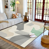 VIKAMA Simple Luxury Crystal Carpet Home Living Room Bedroom Sofa Coffee Table Rug and Home Anti-Slip Floor Mat Decoration