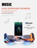 Self-Balancing Electric Hoverboard With LED Lights 6.5-Inch 36V 4400m 10-Inch Tires Lithium Battery For Kids Hover Board