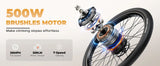 VARUN CITY CRUISER 500W Motor Electric Bicycle，Adult E-Bike,48V7.8AH Battery Man's Electric Bike，26 lnch Tire Mountain E-Bike