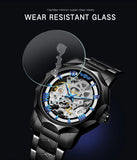 New Automatic Watch for Men Casual chronograph Leather Strap quartz watches Man Mechanical Wristwatch montre reloj часы му