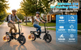 New 500W Adult Electric Bicycle,Folding Electric Bike,25MPH 48V15Ah,14 Inch Sports E Bike,Certified Ul2849,Free Local Shipping