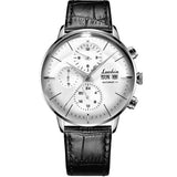 Montre d’affaires automatique pour hommes Mouvement mécanique Chronographe multifonction en acier inoxydable étanche Kevin Watch