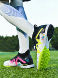 Professional Soccer Shoes TF Broken Nail Teenagers Durable Looking HighTops Training Shoes Adult Outdoors Non Slip FootballShoes
