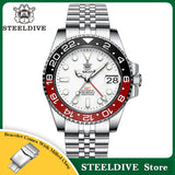 STEELDIVE SD1993 White Dial 60 Clicks Ceramic Bezel 41MM Case Sapphire Glass BGW9 Luminous 300M NH34 Mechanical Men Dive Watches