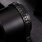 Magnetic Bracelets For Men 18k Gold Plating Double Strength Magnets And 4in1 Elements Men Bracelets 8.5inches Adjustable