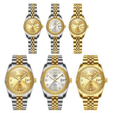 JSDUN Couple Watches Luxury Fashion Fine Steel Top Brand Original Automatic Mechanical Wristwatch Waterproof Man and Woman Watch