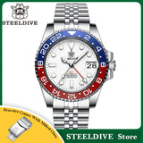 STEELDIVE SD1993 White Dial 60 Clicks Ceramic Bezel 41MM Case Sapphire Glass BGW9 Luminous 300M NH34 Mechanical Men Dive Watches