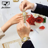 JSDUN Couple Watches Luxury Fashion Fine Steel Top Brand Original Automatic Mechanical Wristwatch Waterproof Man and Woman Watch