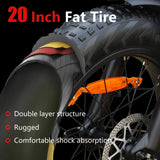 HUANCI Q3 Mountain Electric bicycle 2000W 57KM/H removable battery electric bike 48V 20AH Ebike 20Inch fat tire Off-Road e bike