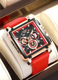 LIGE Fashion Luxury Man Watch Square Silicone Strap Calendar Week Display Casual Sports Quartz Watches for Men Male Montre Homme