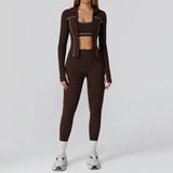 Yoga Set 2/3PCS Sports Outfits Women Clothes Fitness Tracksuit Gym Legging Workout Long Sleeved Female Bra Yoga Suit Sportswear