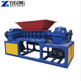 Car Tire Plastic Shredder Crusher Double Shaft Recycling Shredder Bottle Crusher Customized Industrial Waste Tyre Crush Shredder
