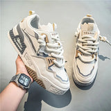 Men's Trendy Skate Shoes, Comfy Non Slip Casual Lace Up Sneakers For Men's Outdoor Activities