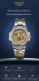 LONGLUX automatic man watch luxury stainless steel wholesale mechanical wristwatches skeleton waterproof diamond watch man watch