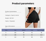 Sports shorts, women's summer hot pants, night running anti glare yoga pants, casual quick drying running breathable fake two-pi