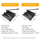 858 Manual Paper Cutter A4 A3 Heavy Duty Thick Layer Paper Cutter Cutting Knife Paper Cutter Thick Small Cutting Knife