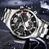 Montre Homme Fashion Mens Sports Watches Luxury Steel Quartz Watch Mens Business Watches Casual Calendar Clock Reloj Hombre