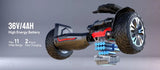 Warrior 8.5 Inch350W*2 off-Road Self-balancing scooter- with Music Speaker And LED Lights, 10mph.