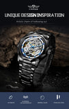 New Automatic Watch for Men Casual chronograph Leather Strap quartz watches Man Mechanical Wristwatch montre reloj часы му
