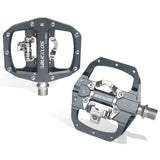 BUCKLOS Pedals MTB Bike Flat Pedal Platform Bearing Dual Function Fit SPD System Aluminum Alloy Mountain Bike Pedal Bicycle Part