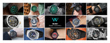 WM Watch Automatic Mechanical Watches Men Lunar Moon Phase Sapphire Waterproof Man Luminous Twin Moons Welly Merck Watch WM142