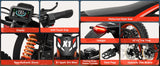 QRONGE X1 Spark Electric Dirt Bike 4500W Peak&Up to 60 Miles 50MPH 60V 28.8Ah Battery E-Bike 14/12" Fat Tire Electric Motorcycle